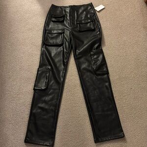 AFRM Los Angeles Faux Leather Black Pants NWT small